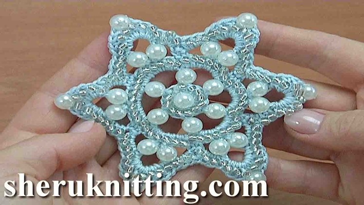 Crochet 6-Pointed Snowflake Motif Tutorial 48