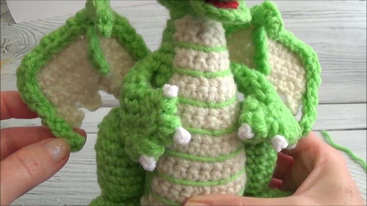 Crochet Along Small But Mighty Dragon Part 23  How To Crochet The  Wing' Outline
