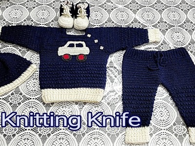 Crochet Baby Boy Full Suit.