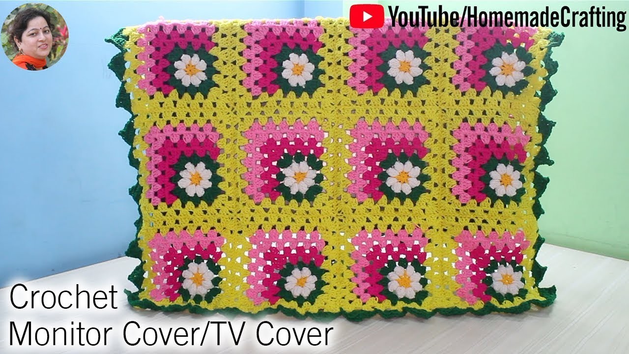 [Crochet] Monitor.TV Cover, टीवी.मॉनिटर कवर कैसे बनाएं