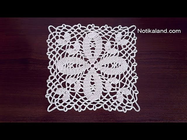 Crochet  motif  Pattern for  Doily Tablecloth Table runner  PART 2