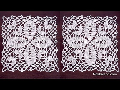 Crochet  motif  Pattern for  Doily Tablecloth Table runner  PART 4