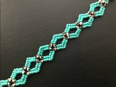 Diamond ♦️ DIY beaded Bracelet ( ONE NEEDLE METHOD) .How to make Beaded Bracelet ????