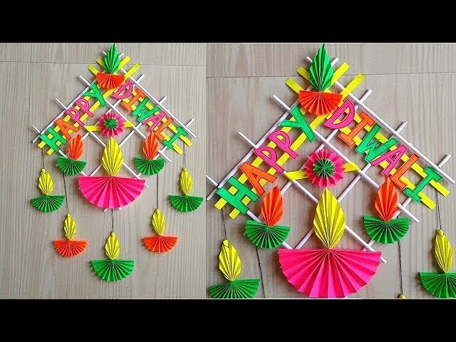 Diwali decoration ideas wall hanging, Diwali decoration paper craft