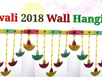 Diwali decoration ideas with paper, at home wall hanging