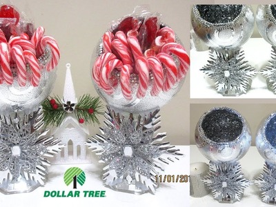 DIY CHRISTMAS DOLLAR TREE CANDY JARS. CANDLE HOLDER., DIY HOLIDAY HOME DECOR