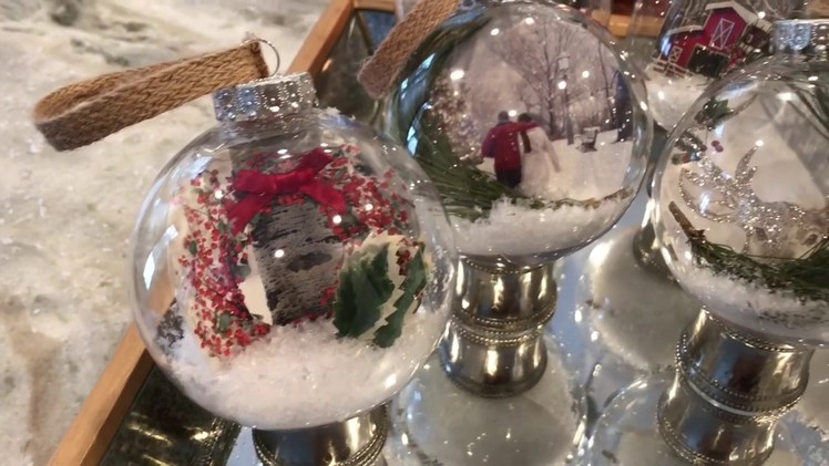DIY Dollar Store Christmas Scenery Ornaments 2018