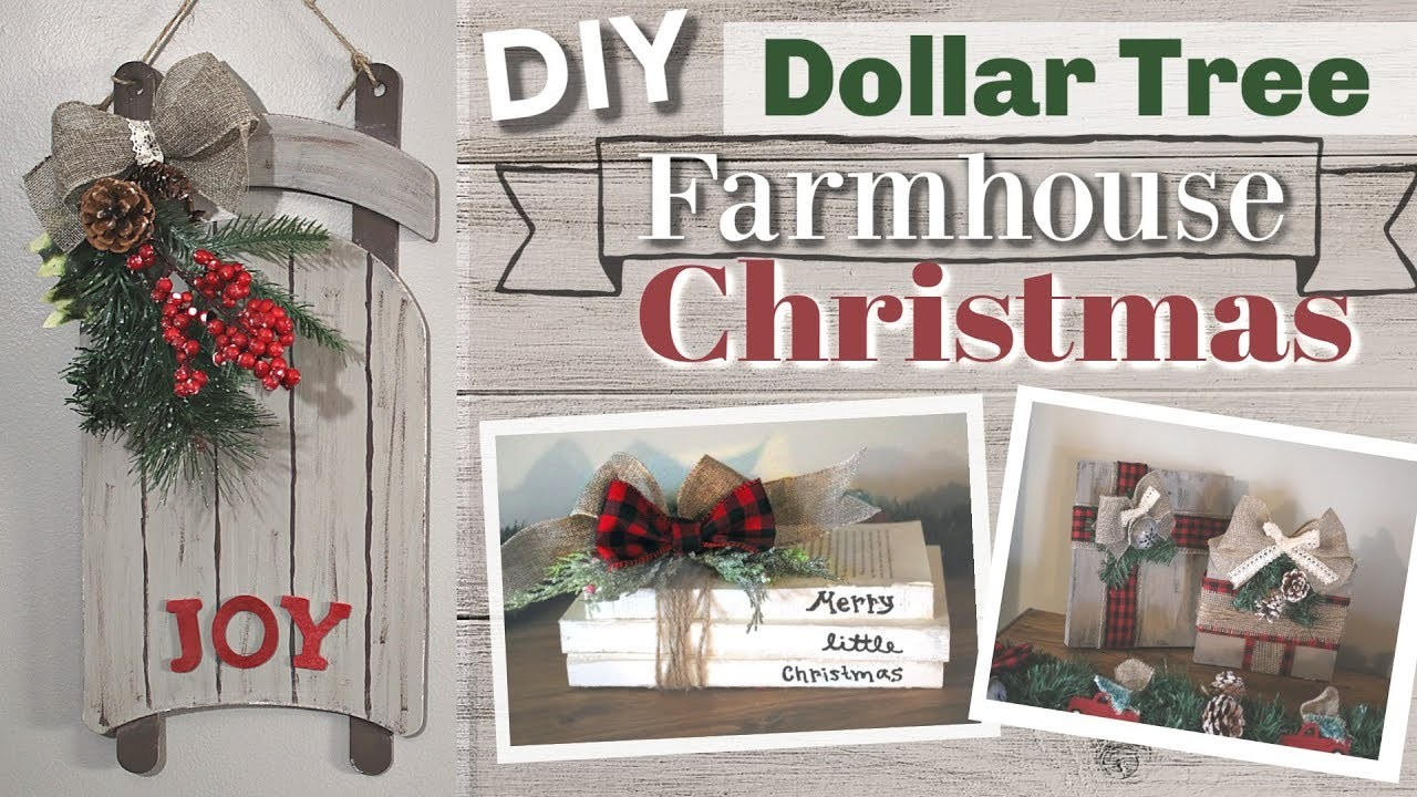 DIY Dollar Tree Christmas 2018, DIY Dollar Tree Farmhouse Christmas