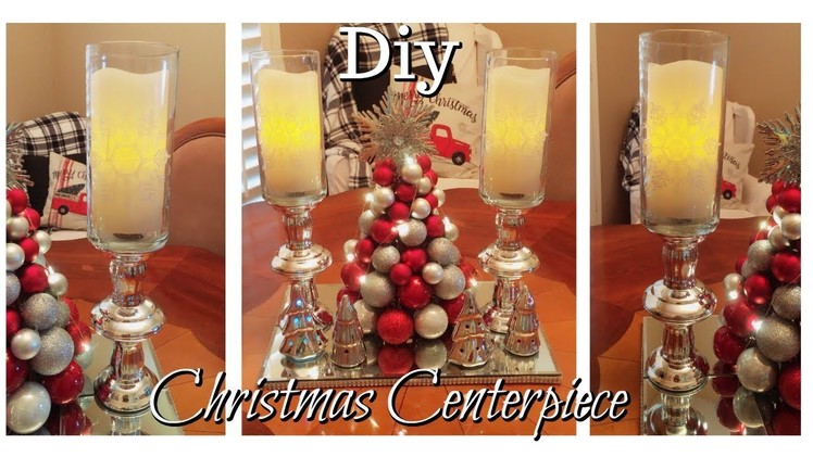 DIY Dollar Tree Christmas Centerpiece |$1 items can look Festive and Elegant on a budget!