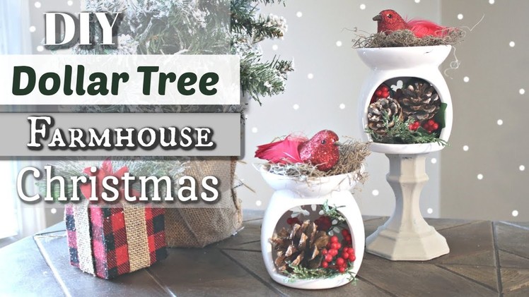 DIY Dollar Tree Farmhouse Christmas Decor | Dollar Tree Christmas 2018 | Krafts by Katelyn