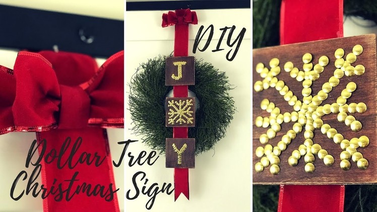DIY EASY CHRISTMAS WOOD SIGN|DOLLAR TREE CHRISTMAS DECOR 2018 |FARMHOUSE CHRISTMAS DECOR