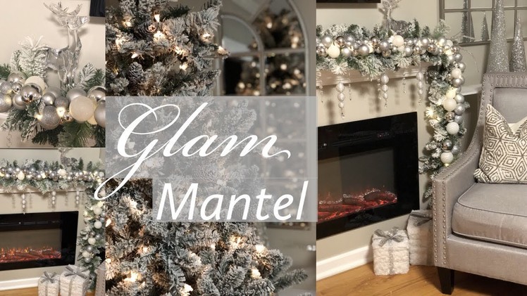 DIY GLAM  CHRISTMAS MANTEL GARLAND || WHITE & SILVER || 2018
