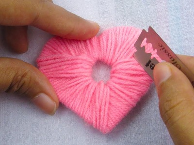 DIY,Heart shape pompom,Gift idea,love pompom tutorial,Crafts & Embroidery