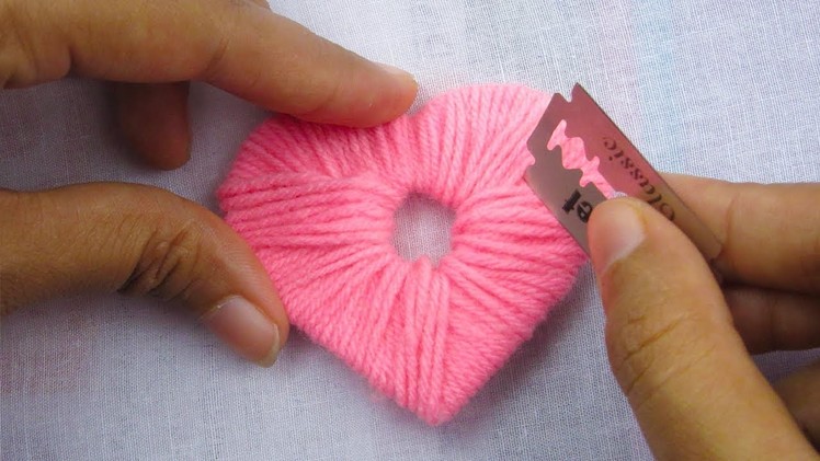 DIY,Heart shape pompom,Gift idea,love pompom tutorial,Crafts & Embroidery
