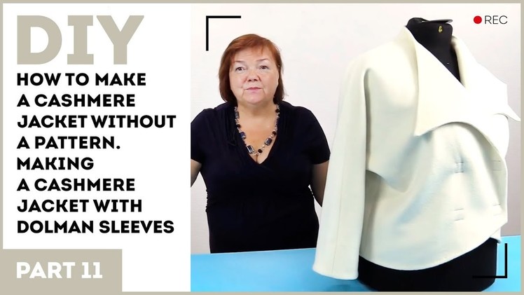 DIY: How to make a cashmere jacket without a pattern. Making a cashmere jacket with dolman sleeves.