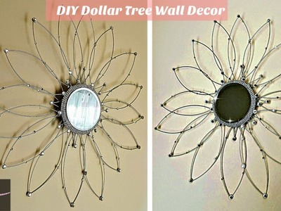 DIY Mirror Wall Decor with Dollar Tree wire wreaths