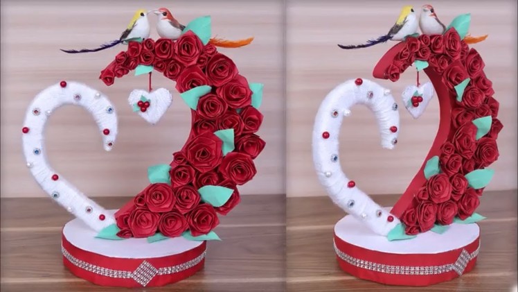DIY Paper Heart Showpiece || DIY-Gifts Ideas || How to Make  Paper Heart Showpiece ||