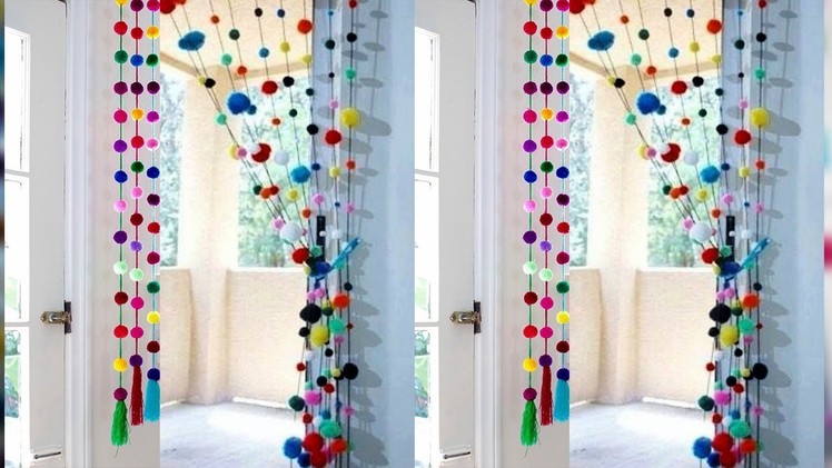 DIY Pom Pom Door Hanging | How to make Door Hanging Toran | Woolen Craft Idea