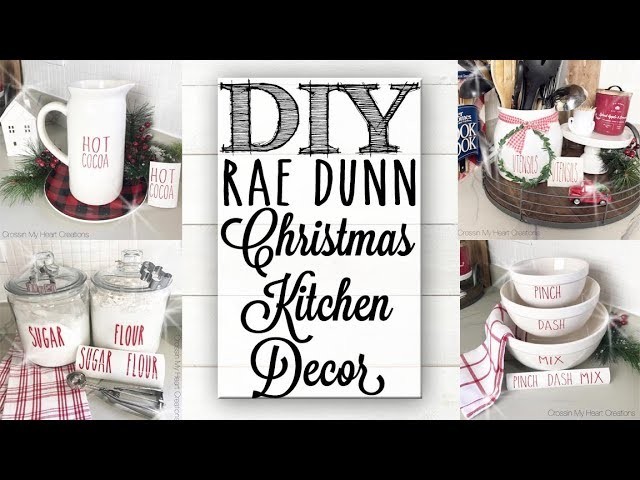 DIY Rae Dunn Christmas Kitchen Decor &  Easy Labels!