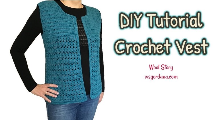 DIY Tutorial Crochet Simple Vest (Heklani prsluk)