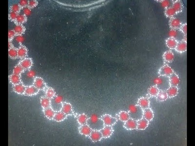 DIY tutorial on how to make this beaded necklace