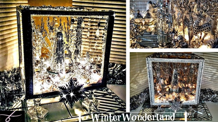 DIY Winter Wonderland Display Box w. Lights | DIY Christmas Decor Ideas | DIY Dollar Tree Christmas