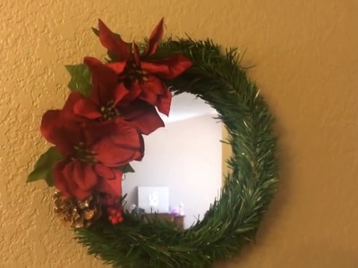 Dollar Tree $3.00 DIY - Mirrored Christmas Wreath