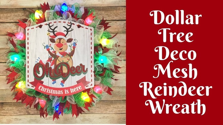 Dollar Tree Christmas Crafts: Reindeer Wreath