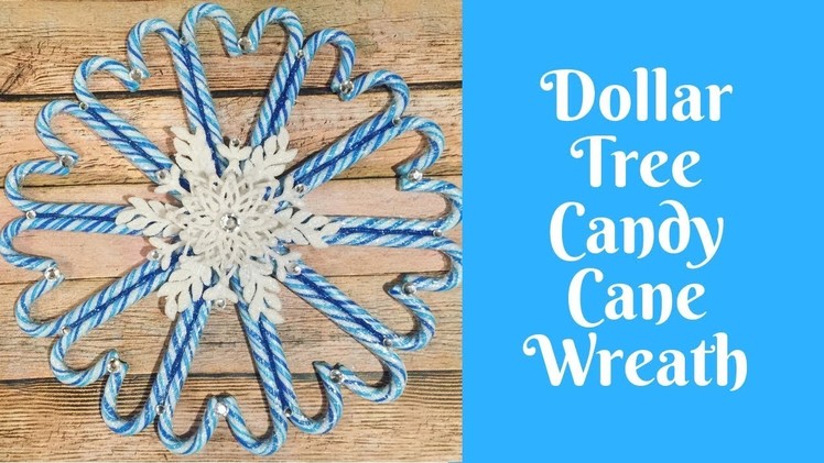 Dollar Tree Christmas Crafts: Candy Cane Wreath