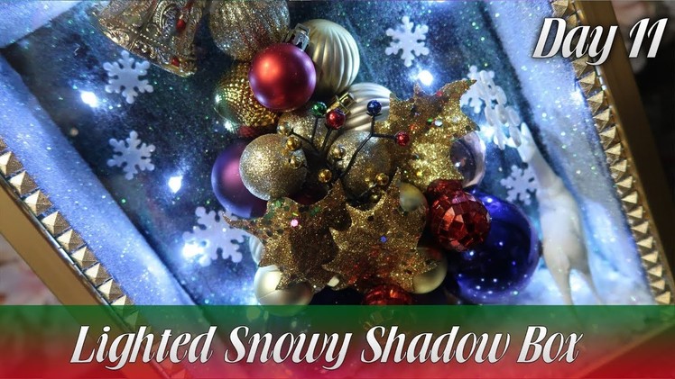 Dollar Tree DIY | 3-Dimentional Lighted Snowy Shadow Box | How To