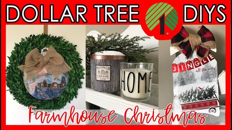???? DOLLAR TREE DIY CHRISTMAS DECOR 2018 | FARMHOUSE, RUSTIC & BUFFALO CHECK