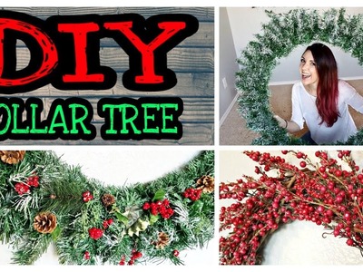Dollar Tree DIY Christmas Decorations. Rustic DIY Large Christmas Wreaths