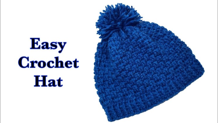Easy crochet hat | beanie for boys and girls with basket weave stitch by Crochet for Baby #157