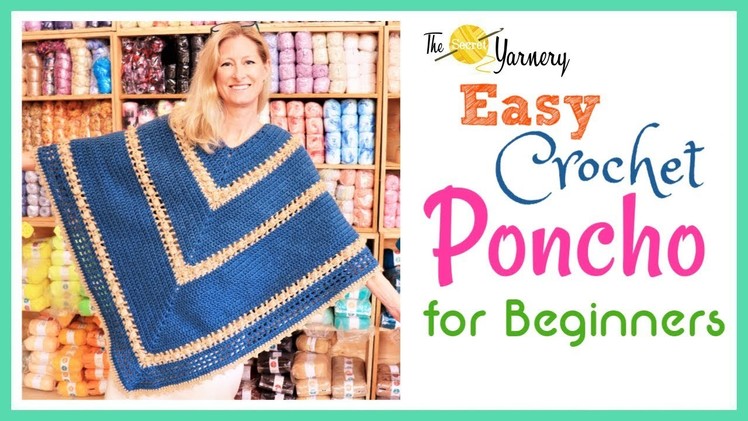 Easy Crochet Popcorn Poncho for Beginners