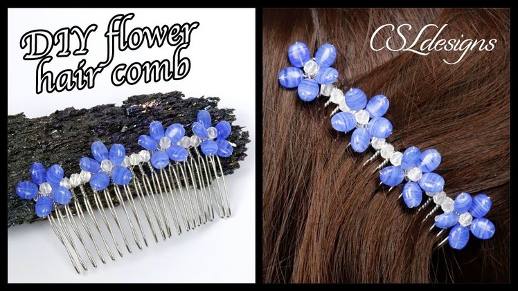 Easy DIY flower hair comb