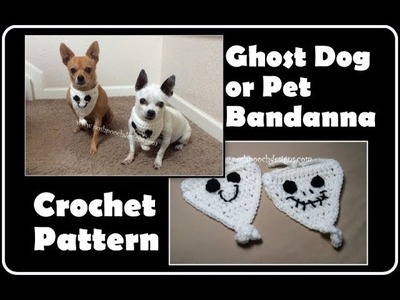 Ghost Dog Bandanna Crochet Pattern