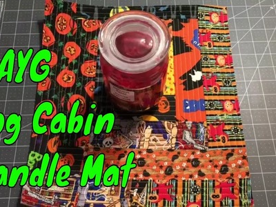 Halloween QAYG Log Cabin Table Topper or Candle Mat