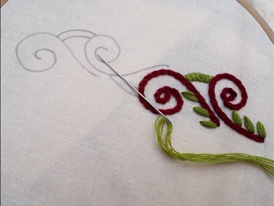Hand Embroidery Border design | Step by step border design