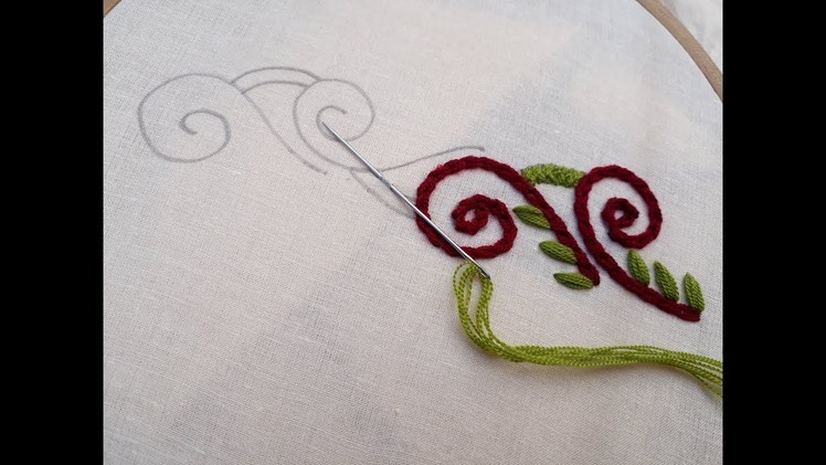 Hand Embroidery Border design | Step by step border design