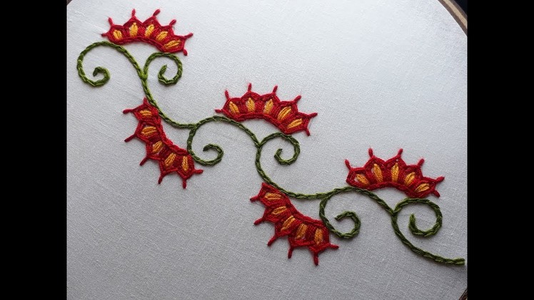 Hand embroidery Border design | Border design for dresses