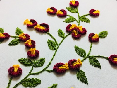 Hand Embroidery: brazillian embroidery for flower design