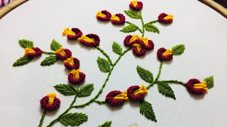 Hand Embroidery: brazillian embroidery for flower design