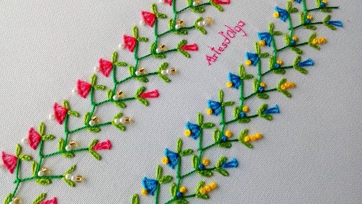 Hand Embroidery: Decorative Stitches #7 | Bordado a mano: Puntadas Decorativas #7 | Artesd'Olga