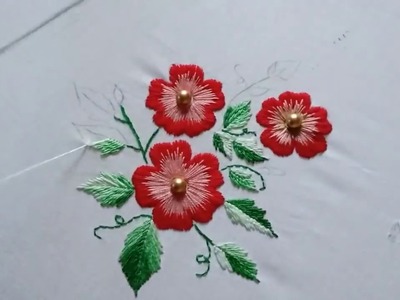 Hand embroidery.Hand embroidery design.
