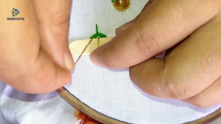 Hand Embroidery Ice cream stick Flower Trick | Amazing Embroidery .