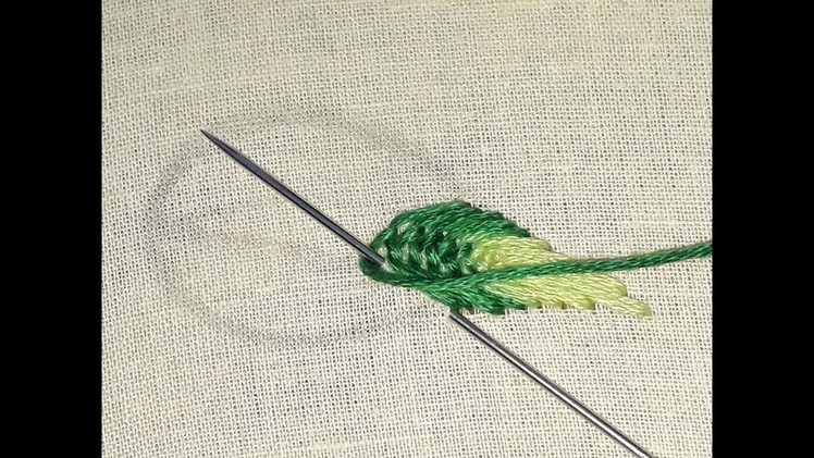 Hand embroidery leaf tutorial | Leaf Design