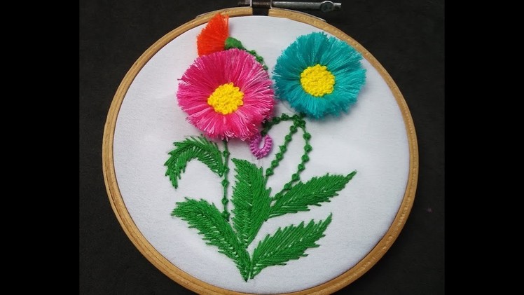 Hand Embroidery - Tassel Stitch Flower Embroidery