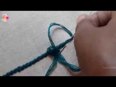 Hand embroidery Twisted chain stitch | Twist chain stitch tutorial