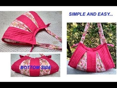 Handmade handbags cutting and stitching in hindi. shopping bag. travel bag. shoulder bag
