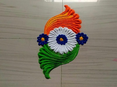 Happy independence day rangoli designs easy by jyoti